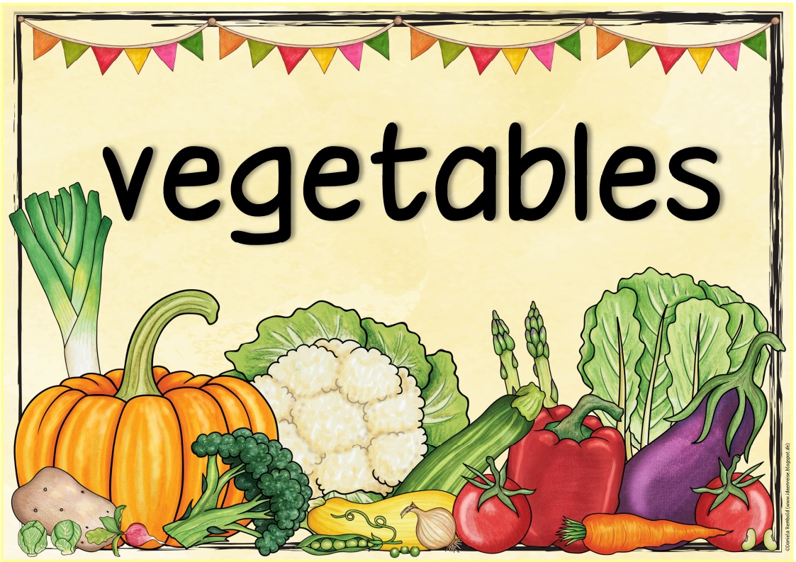Ideenreise Blog Englischplakat „vegetables“