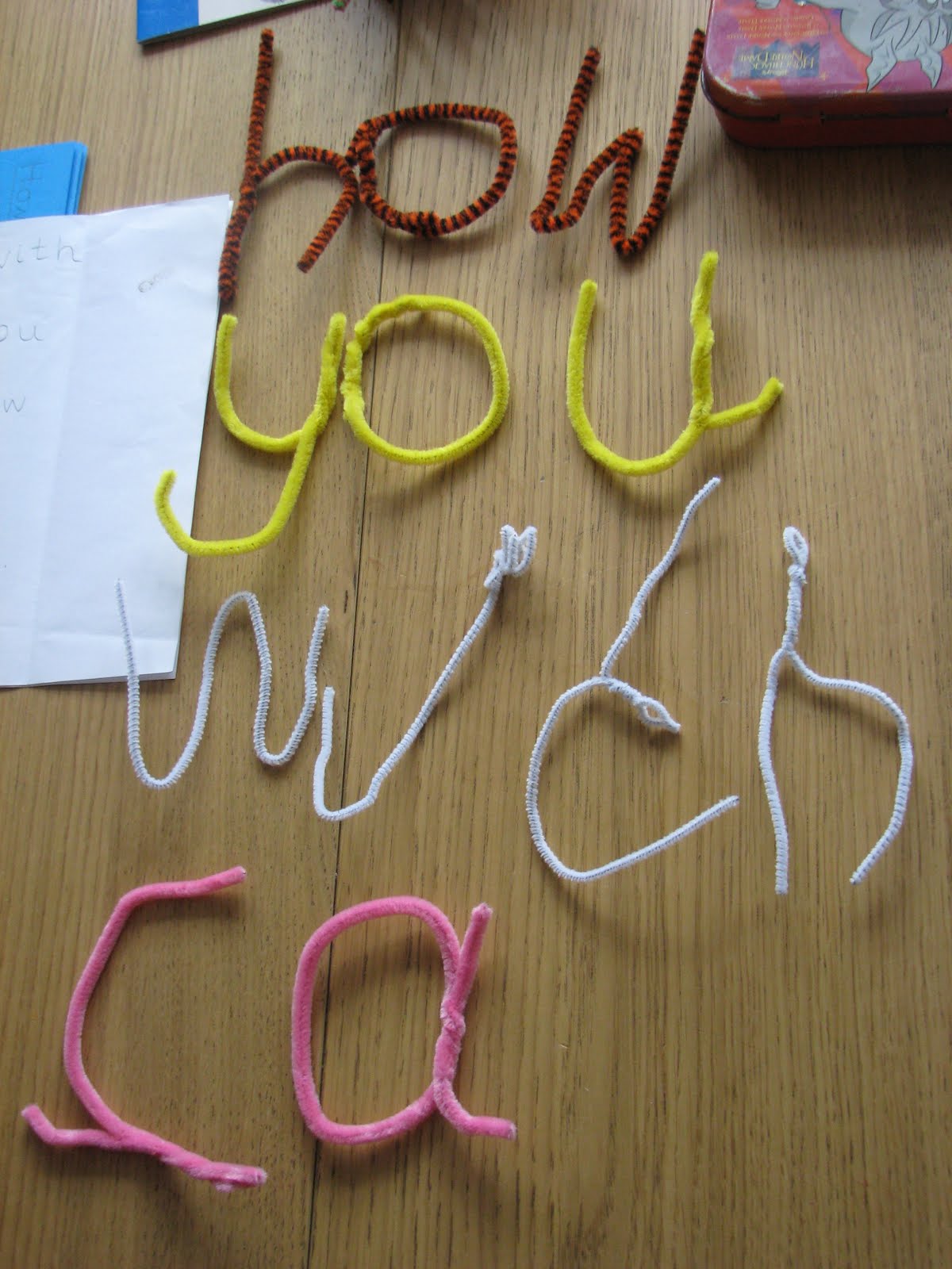 Learning Letters with Pipe Cleaners - Make and Takes