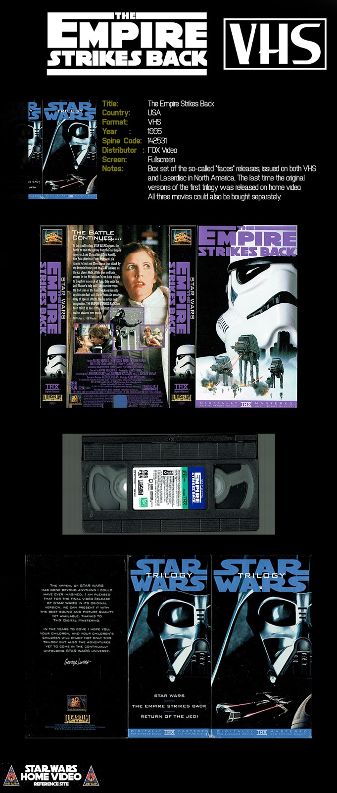 Star Wars Home Video The Empire Strikes Back USA VHS 1995