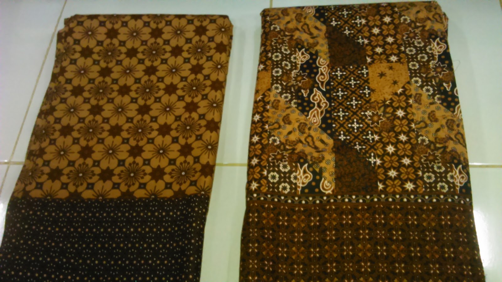 Dnis_Butik Kain batik printing warna coklat berbagai motif