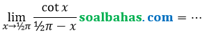 soal limit cot per x