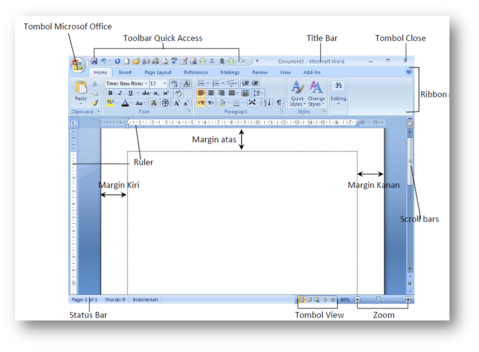 Panduan Penggunaan Microsoft Office Word 2007 - Bagian 1