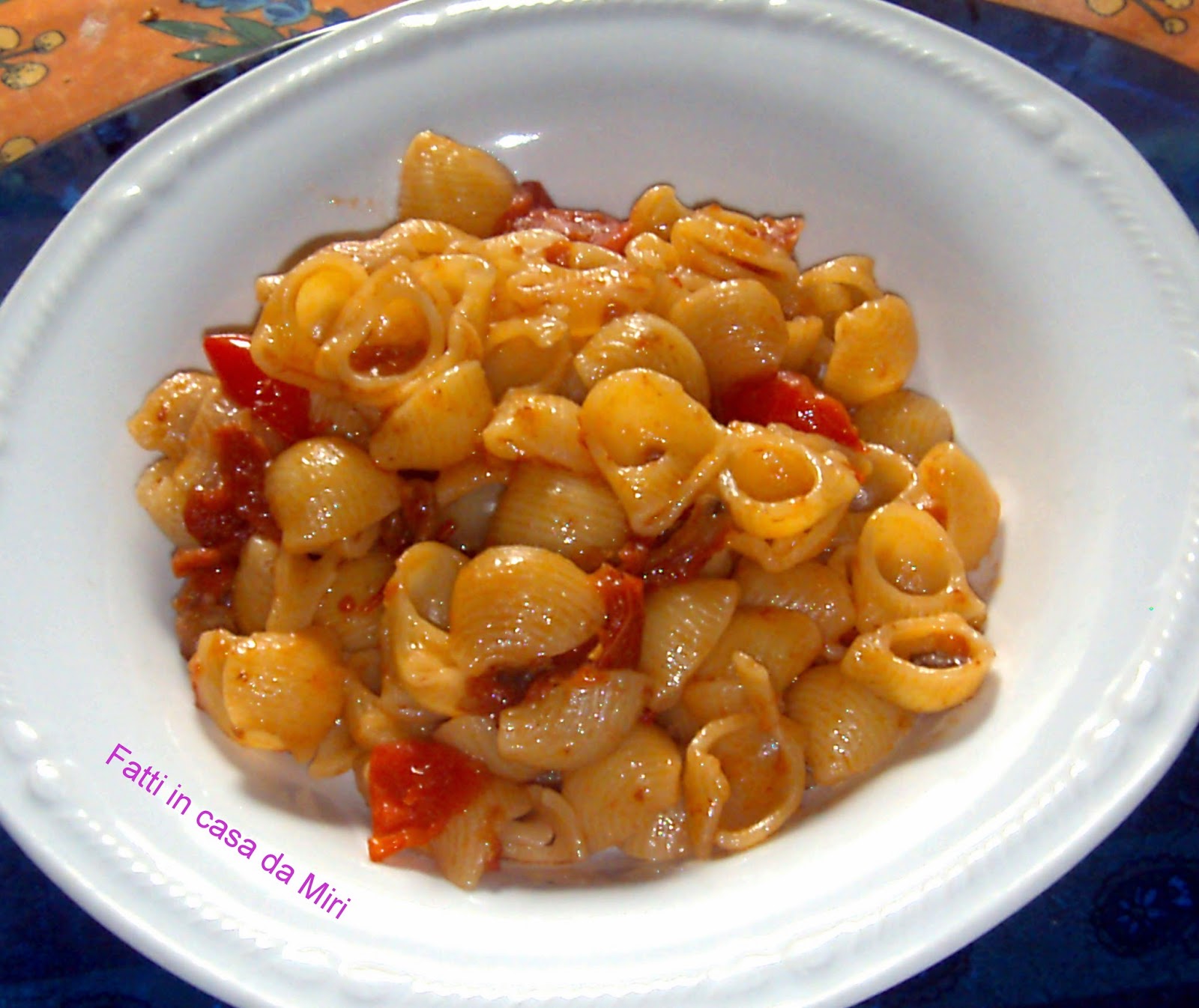 il ricettario di Miri Pasta con pancetta, pomodori secchi e pomodorini