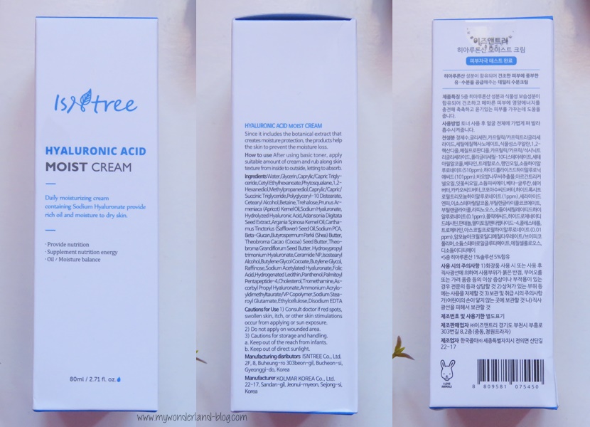 Review Isntree Hyaluronic Acid Moist Cream [Jolse] My Wonderland