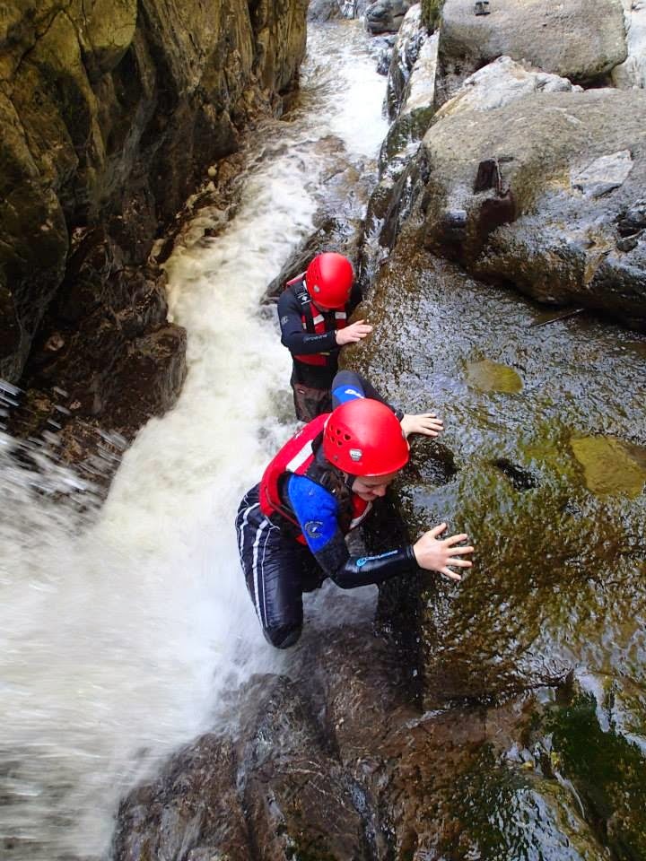 Gorge walking Brecon Beacons South Wales 