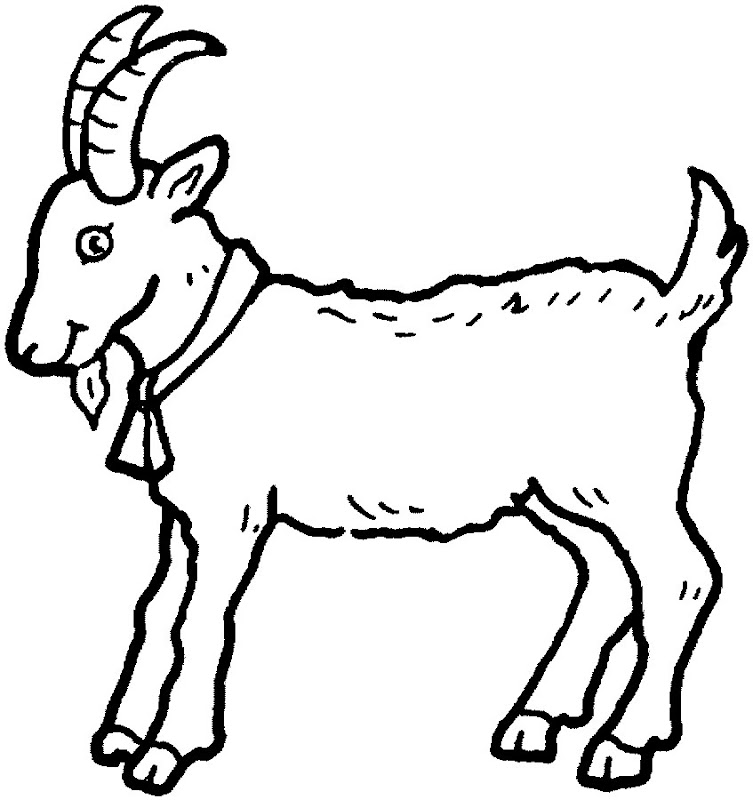 19 Animal Goats Printable Coloring Sheet title=