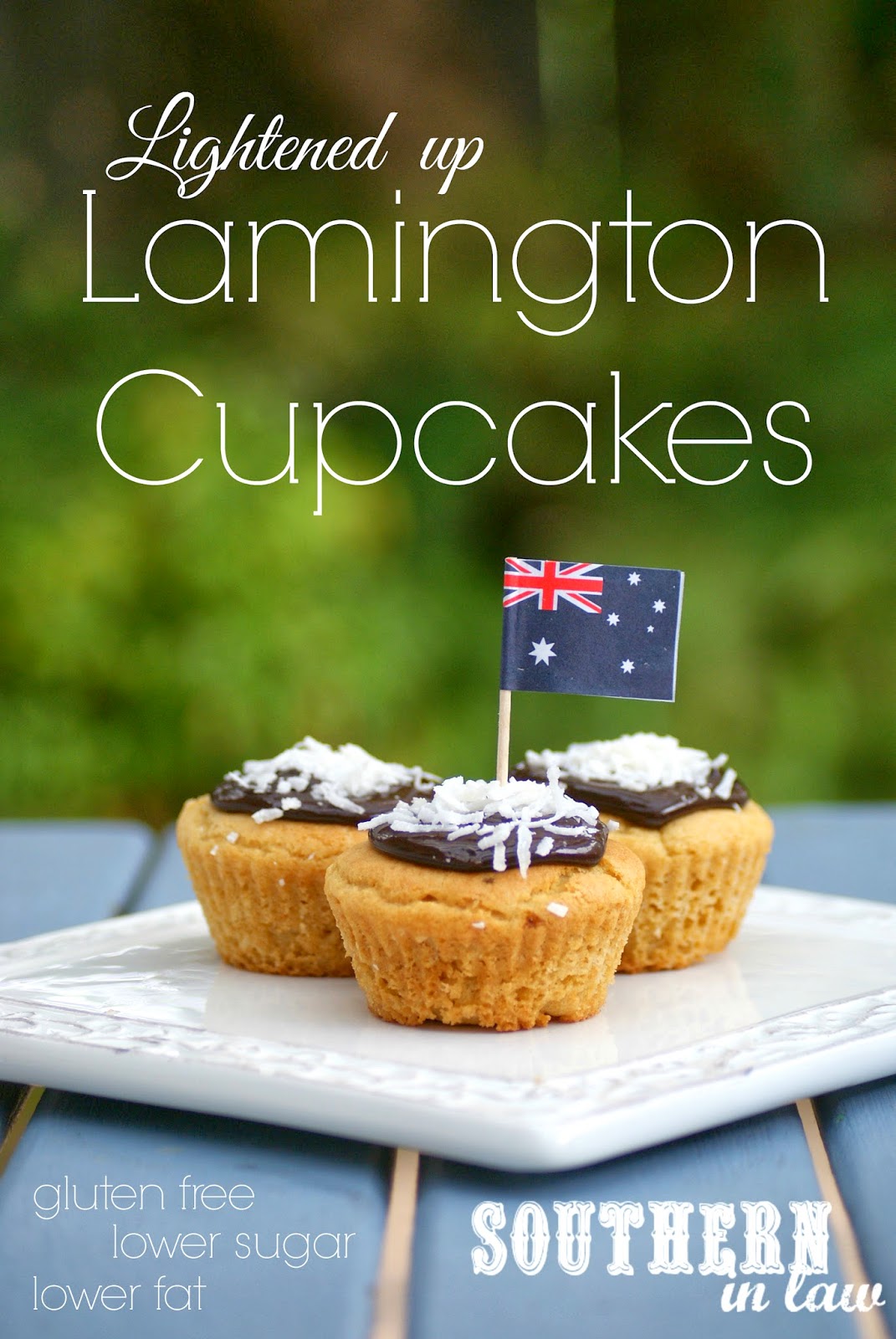 Lightened Up Lamington Cupcakes - Low Fat Butter Cake Recipe - Gluten Free, Low Sugar