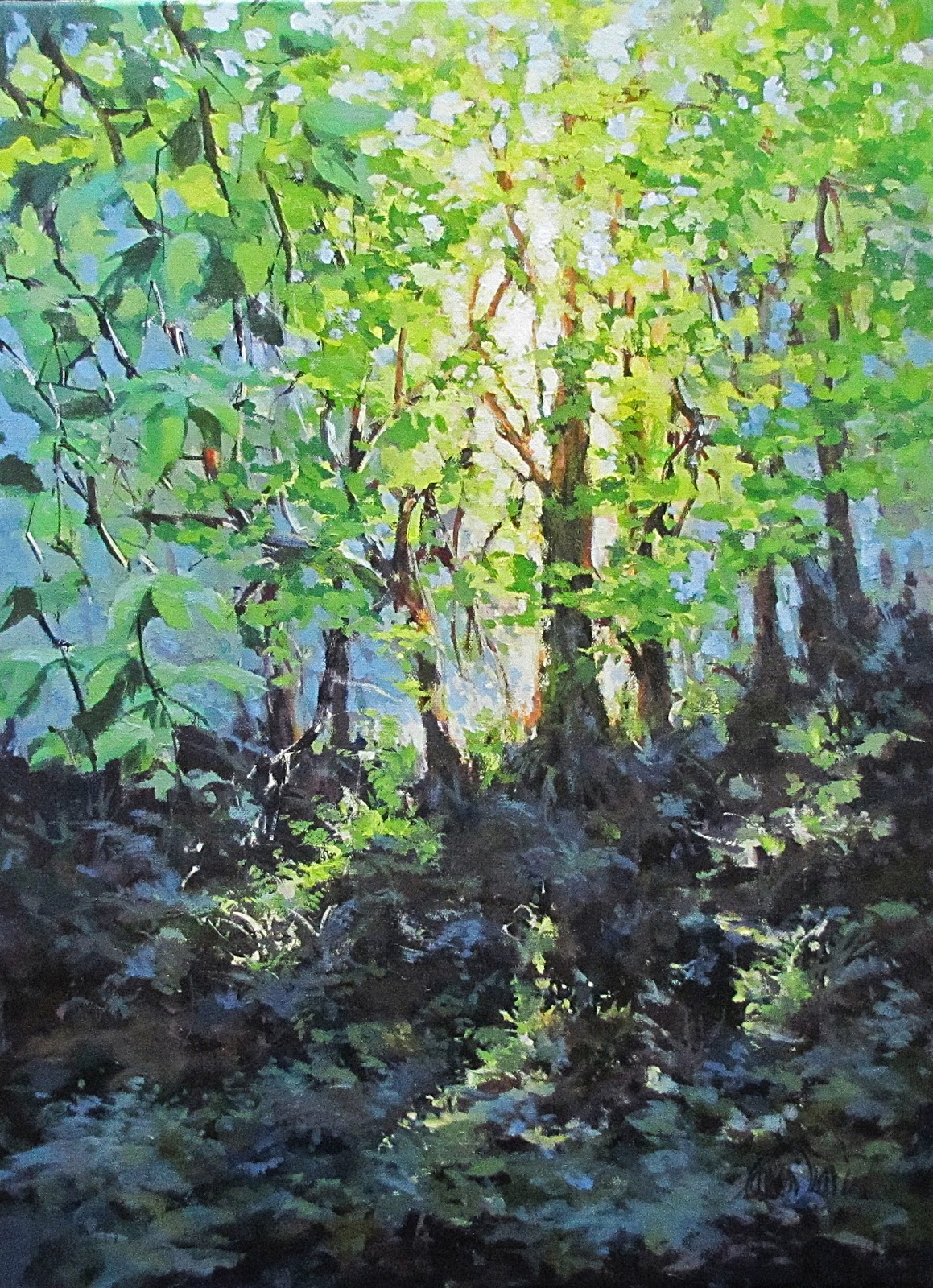 Karen Ilari Painting Light through the leaves
