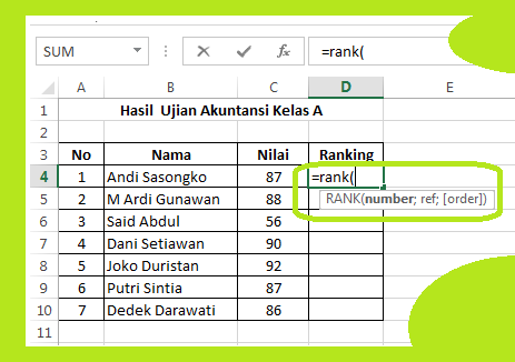 Cara Ranking Excel Cara Ranking Excel