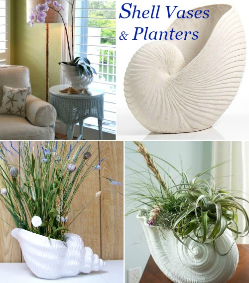 Sea Shell Vases & Seashell Planters