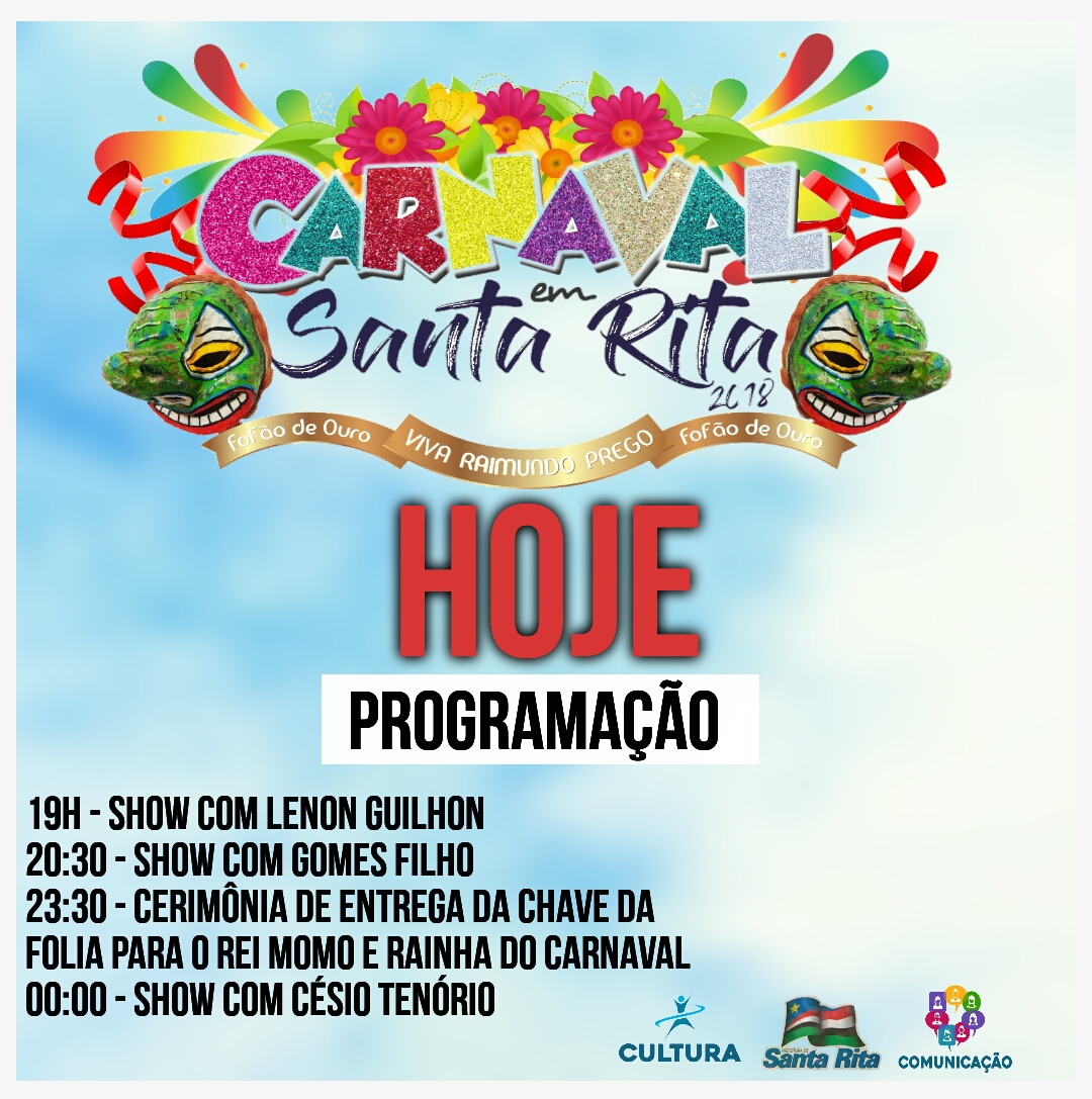 TUDO PRONTO PARA O CARNAVAL EM SANTA RITA SANTA RITA EM DEBATE