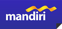 Logo Bank Mandiri Blue Background