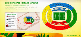 mapa do Mineirão para a Copa das Confederações mapa do Mineirão para a Copa das Confederações