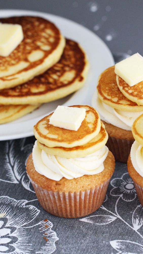 Pancake Cupcakes Recipes Home Inspiration and DIY Crafts Ideas