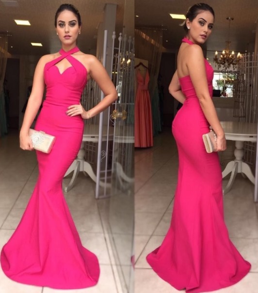 vestido de formatura pink