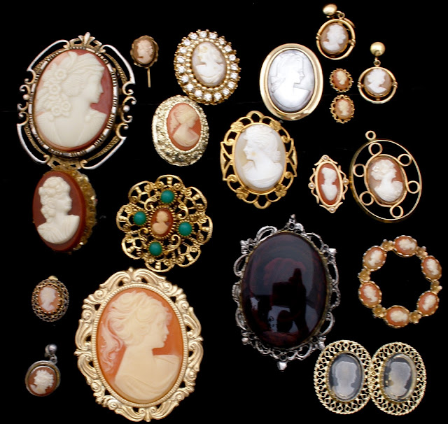 The Jewelry Lady's Store: 17 Piece Cameo Shell Jewelry Collection ...