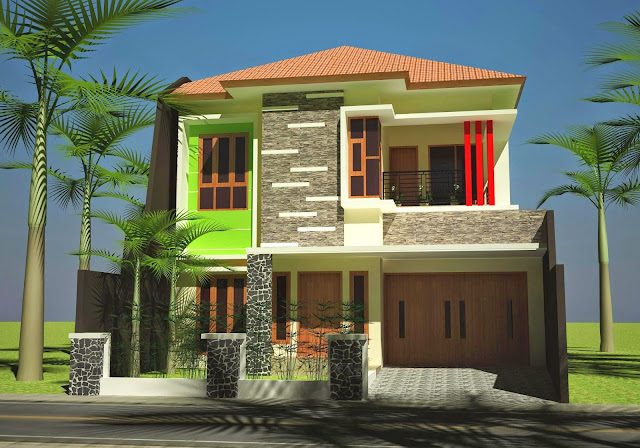 Contoh desain rumah minimalis type 70 dua lantai Contoh desain rumah minimalis type 70 dua lantai