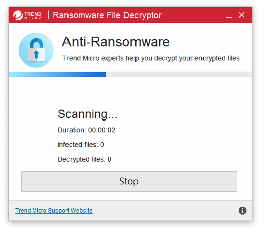 Trend Micro Ransomware File Decryptor 4