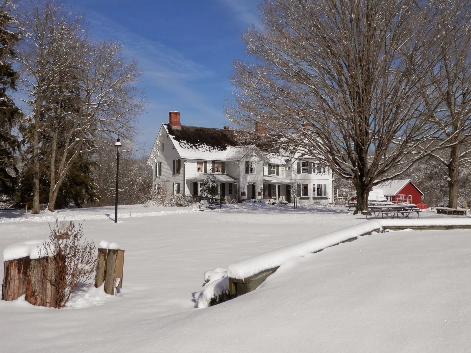 Watercolors by Joan 2 Longwood Estate in the Snow