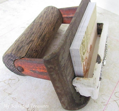 repurposed junk how to make a one of a kind business card holder