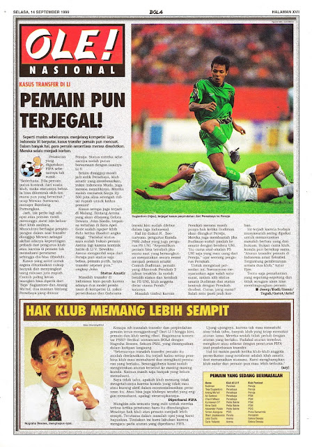 SEPAKBOLA NASIONAL: KASUS TRANSFER DI LIGA INDONESIA SEPAKBOLA NASIONAL: KASUS TRANSFER DI LIGA INDONESIA
