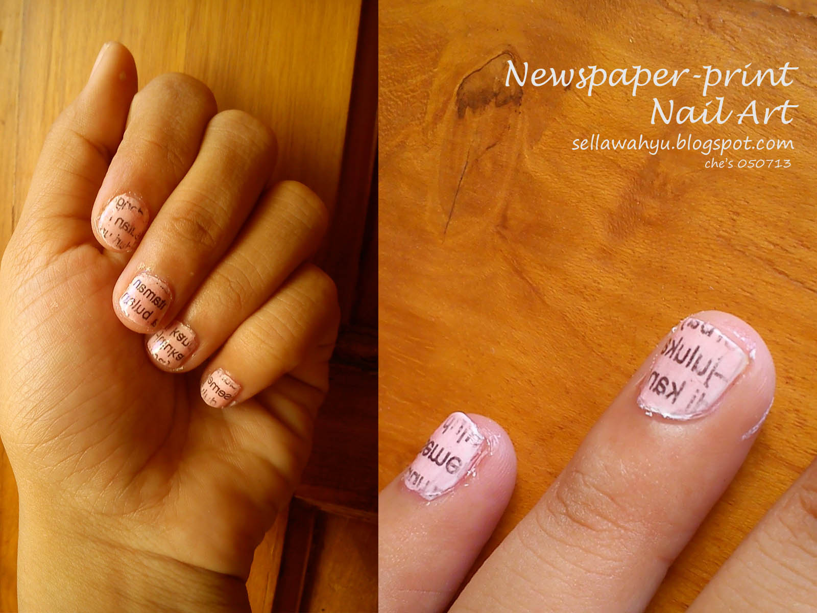 complexity Newspaper Print Nail Art