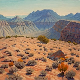 Grand Canyon painting, original art, Tonto plateau