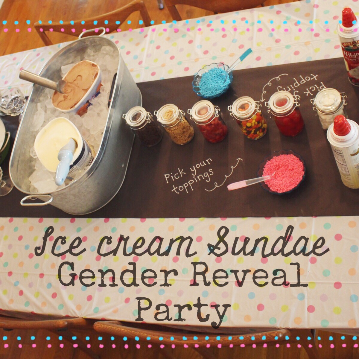Nestful of love Ice Cream Sundae Gender Reveal Party