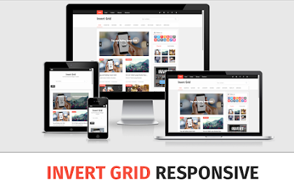 Invert Grid Responsive Blogger Template