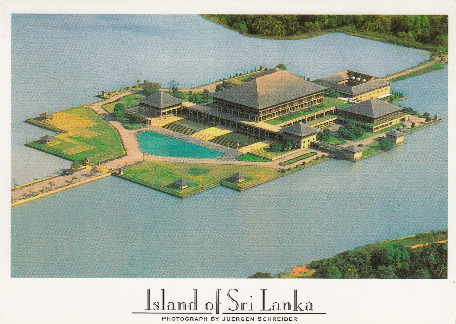 My postcard and stamp week Sri Lanka Parliament Building in Sri Jayawardenepura Kotte