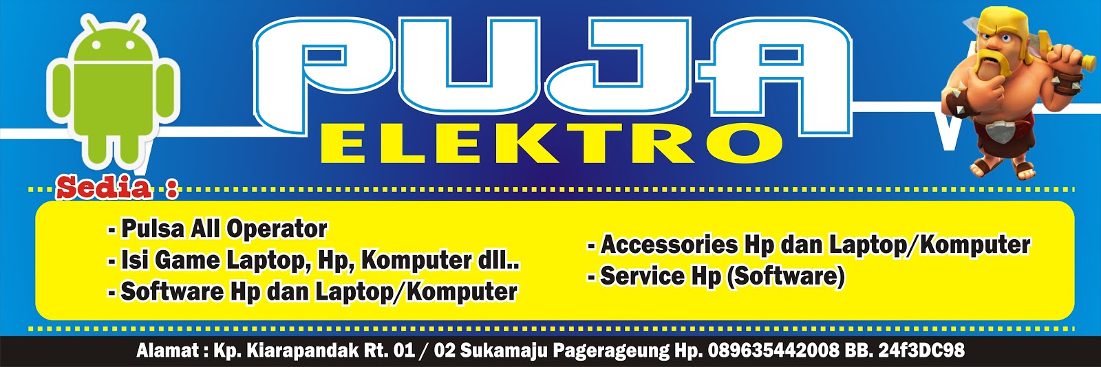 Download Spanduk Toko Elektronik.cdr KARYAKU