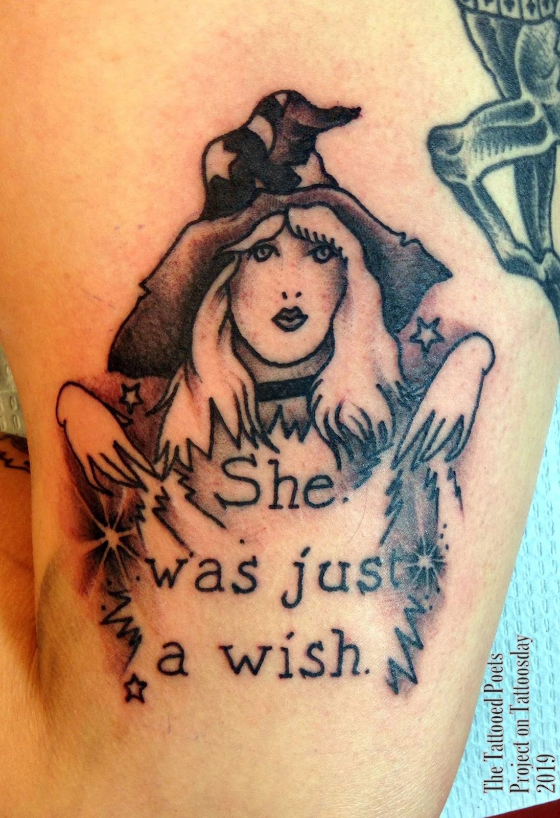 Keith Richards and Stevie Nicks tattooed on the inner