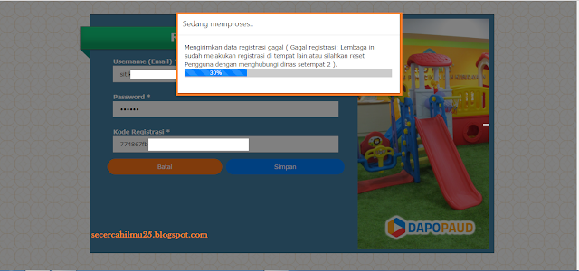 Solusi dari Gagal Mengirim Data Registrasi di 30% ...