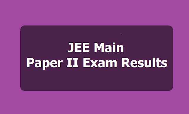 JEE Main 2019 Paper II Exam Results to be released soon at jeemain.nic.in JEE Main Paper II Exam Results
