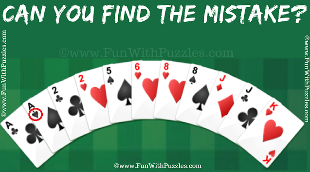 Gin Rummy Mistake Finding Picture Riddle Answer