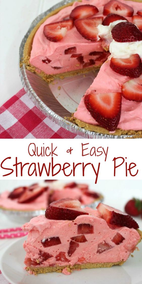 Since warm weather has arrived you may be needing this Quick & Easy Strawberry Pie Recipe. We are constantly looking for quick and easy desserts to throw together for grill outs. Spring and summer