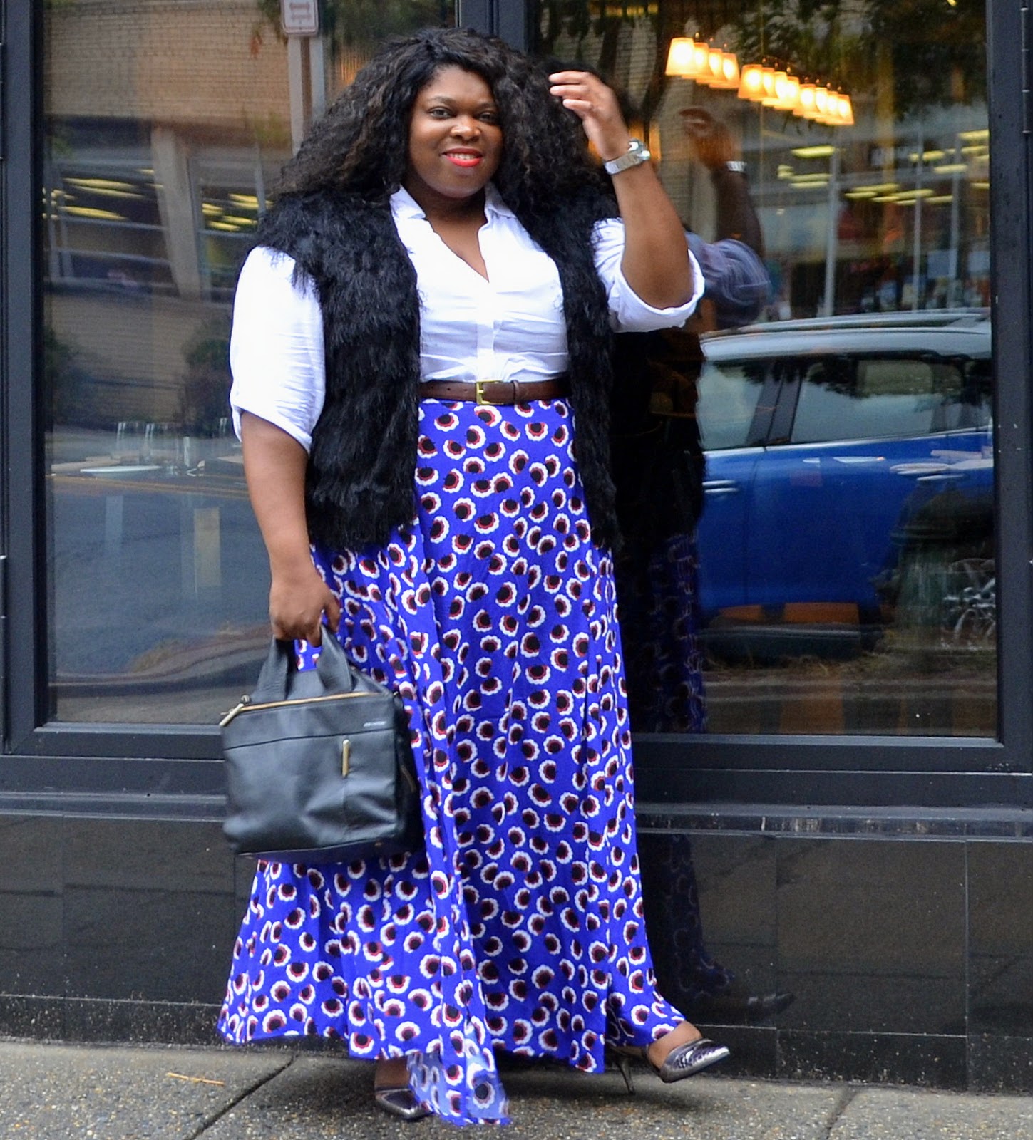 side cut maxi skirt