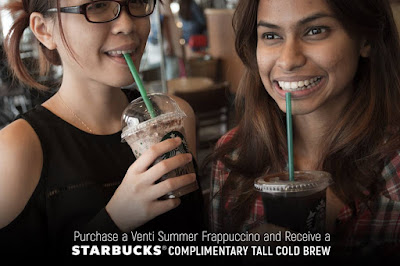 Free Starbucks Summer Frappuccino TALL Cold Brew Promo