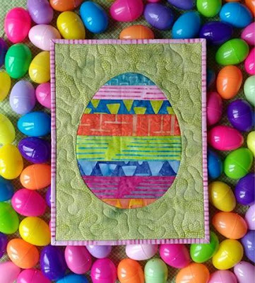 Easter egg mini quilts with Island Batik fabrics