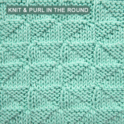 [knit and purl in the round] Mirrored Triangles - Perfect for any reversible project.