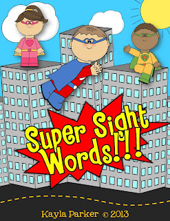 Meet Miss Parker: SUPER SIGHT WORDS - Common Core & FREEBIE