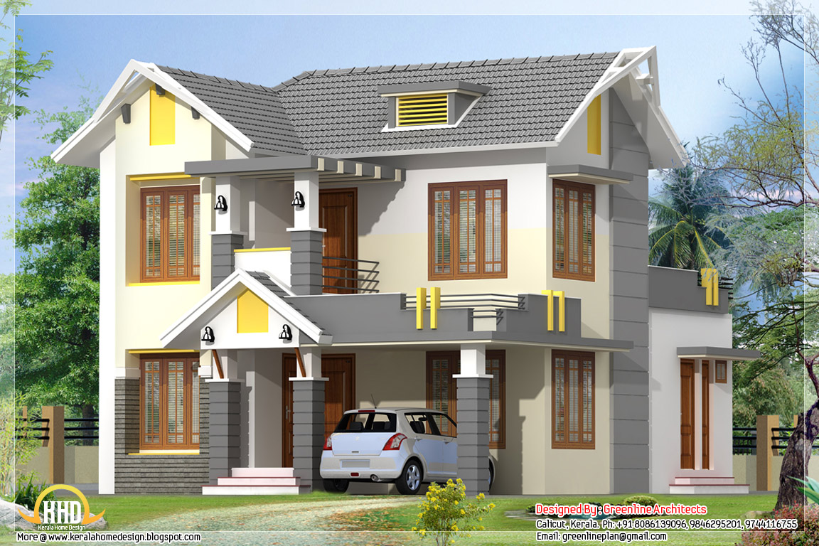 1650 sq.ft. sloping roof, 3 bedroom Kerala home design | home appliance