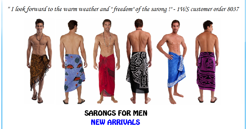 Gevoel van schuld Panda handig 1 World Sarongs - "The Sarong Source Blog": Sarongs for Men - Forever  Fashionable.