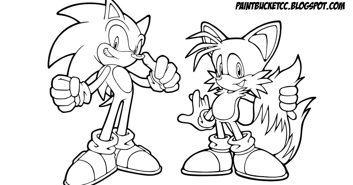 Paint Bucket Coloring Pages and Pixel Art: Sonic the Hedgehog and Tails ...