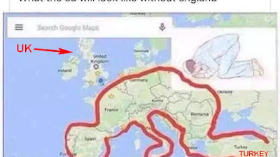 Peta Uni Eropa Tanpa Inggris Seperti Orang Sujud, Pertanda Terwujudnya Nubuwah Nabi?