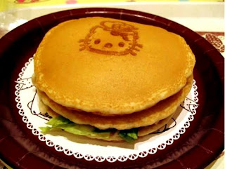 Hello Kitty pancakes dessert