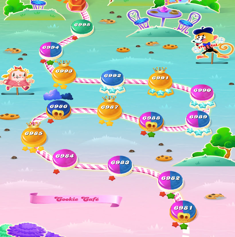 Candy Crush Saga level 6981-6995