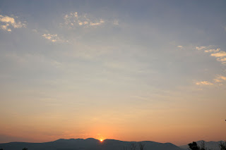 First glimpse of the sun for the day First glimpse of the sun for the day
