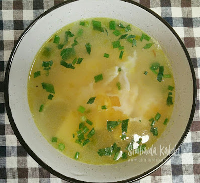 resepi sup kentang telur