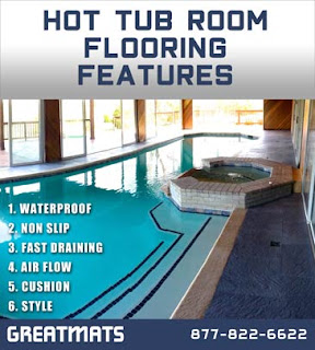 Greatmats Hot Tub Flooring Features infographic Greatmats Hot Tub Flooring Features infographic